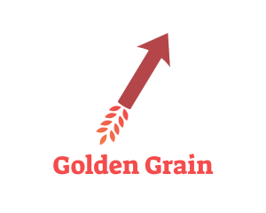 Rocket Arrow Grain logo design