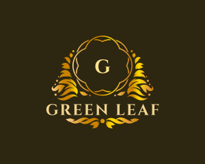 Luxurious Ornamental Leaf logo design