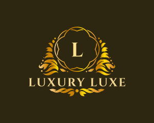 Luxurious Ornamental Leaf logo design