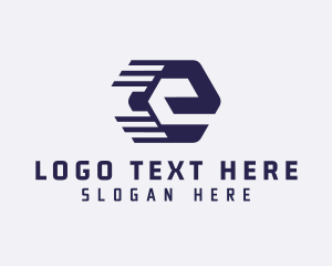 Hexagon - Modern Fast E logo design