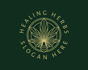 Medicinal - Hemp Leaf Oil logo design