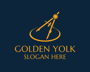 Golden Architecture Compass  logo design