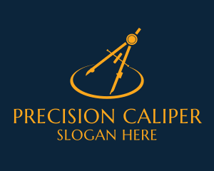 Golden Architecture Compass  logo design