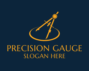 Golden Architecture Compass  logo design