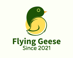 Geese - Green Duck Sun logo design