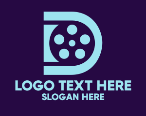 Director - Blue Film Letter D logo design