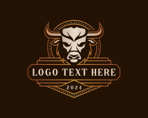 Livestock - Bull Buffalo Horn logo design