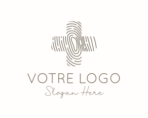 Fingerprint Cross Texture Logo