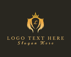 Heritage - Insignia Wings Crown logo design