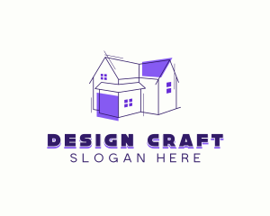 Architectural - Home Blueprint Architecture logo design