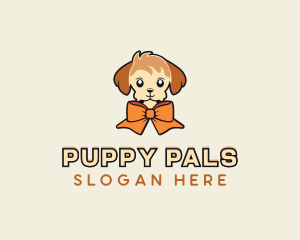 Puppy Dog Ribbon logo design