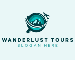 Travel Magnifying Glass logo design