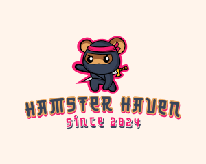 Hamster Ninja Warrior  logo design