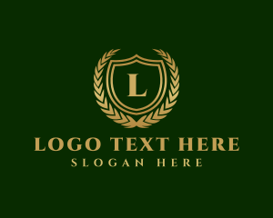 Wealth - Luxury Crest Shield Lettermark logo design