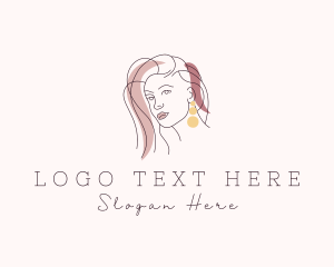 High End - Deluxe Lady Stylist logo design