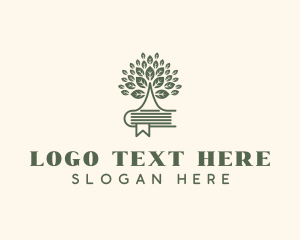 Eco - Book Tree Reading logo design