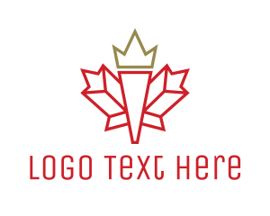 Sovereign - Canadian Leaf Outline logo design
