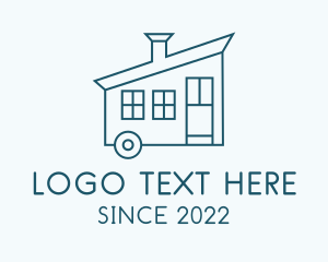Tiny House - Cabin House Contractor logo design