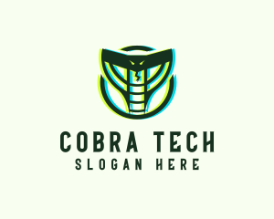 Cobra - Cobra Snake Glitch logo design