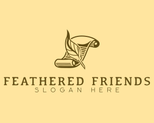 Feather Quill Writing logo design