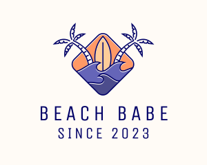 Surfing Beach Resort logo design