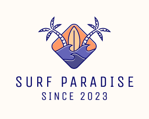 Surfing Beach Resort logo design