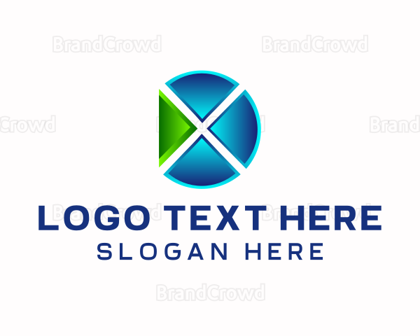 Digital Media Letter X Logo