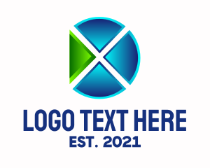 Mp3 - Digital Media Letter X logo design