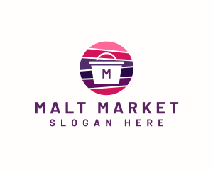 Market Shopping Basket logo design