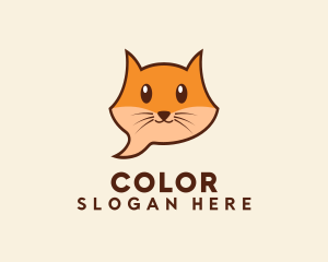 Pet Shop - Cute Cat Messaging logo design