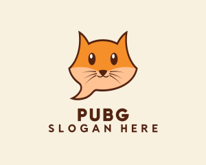 Pet - Cute Cat Messaging logo design