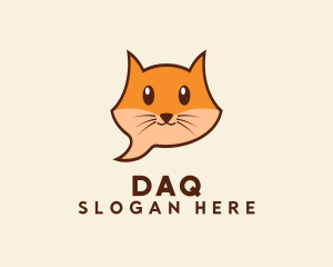 Kitty - Cute Cat Messaging logo design