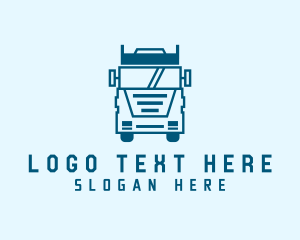 Distribution - Freight Transportation Trucking logo design