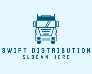 Distribution - Freight Transportation Trucking logo design