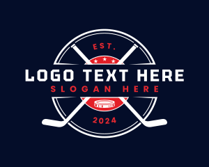 Hockey Stick - Hockey Tournament Varsity logo design
