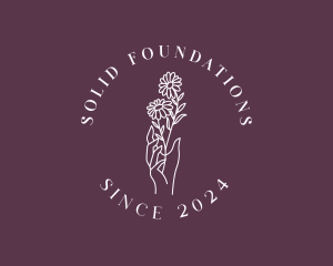 Decorator - Daisy Hand Flower logo design