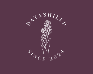 Holistic - Daisy Hand Flower logo design
