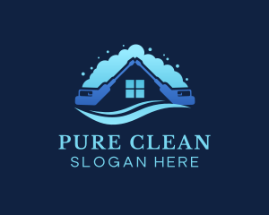 House Water Pressure Washer logo design