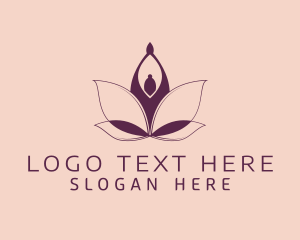 Yoga School - Lotus Wellness Spa logo design