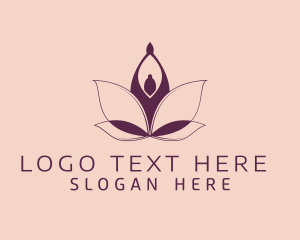 Yoga School - Lotus Wellness Spa logo design