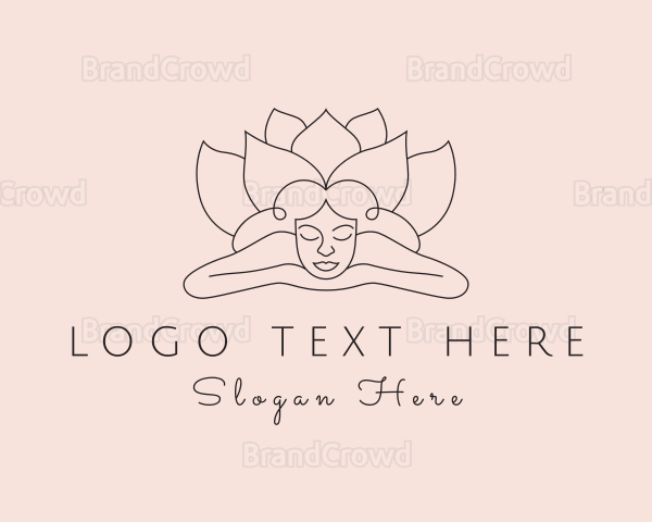 Wellness Lotus Lady Logo