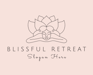 Pamper - Wellness Lotus Lady logo design