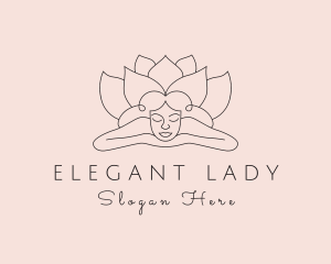 Wellness Lotus Lady logo design