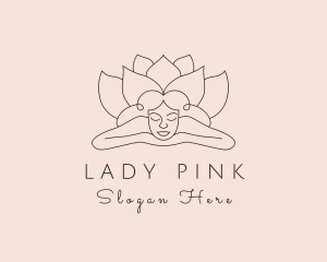 Wellness Lotus Lady logo design