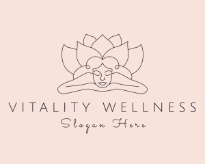 Wellness Lotus Lady logo design