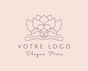 Woman - Wellness Lotus Lady logo design