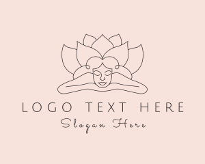 Wellness Lotus Lady Logo