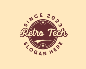 Cursive Retro Brand logo design