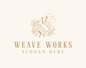 Weaving Crochet Yarn logo design