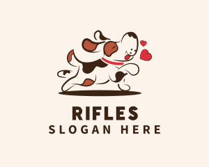 Heart - Playful Dog Puppy logo design